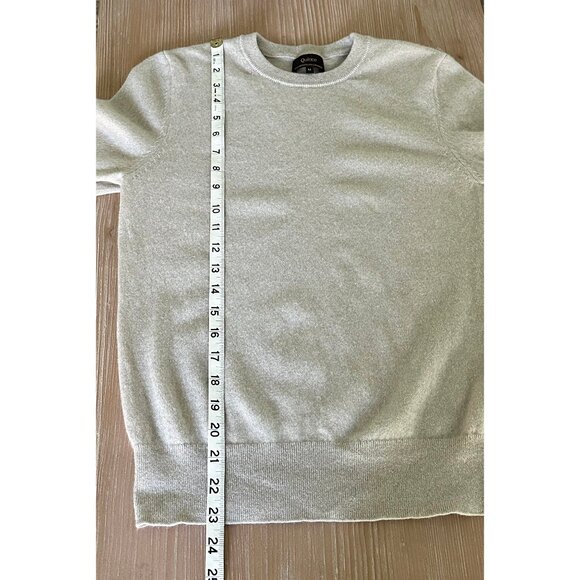 Quince Mongolian Cashmere Crewneck Sweater Heather Cloud Beige - Medium - Picture 6 of 6